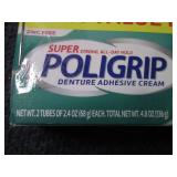 2- 2 pks PoliGrip Denture Adhesive ...
