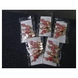 5- 4 pks Heart Hair Clips...