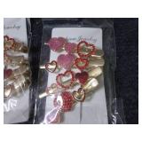 5- 4 pks Heart Hair Clips...