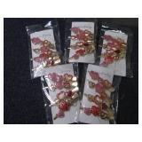 5- 4 pks Heart Hair Clips...