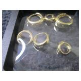 2- 4pk Rings, 3 pr Earrings...