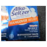4- 20 ct AlkaSeltzer Hangover Relie...