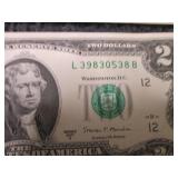 6 Uncirculated, Sequential $2 Bills...