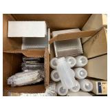 ASSORTED BOX LOT - Pipets, Bottles, Test Tubes, Connectors, Jars Combustion Boats, $350+ Dollar Retail Value