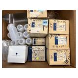 ASSORTED BOX LOT - Pipets, Bottles, Test Tubes, Connectors, Jars Combustion Boats, $350+ Dollar Retail Value