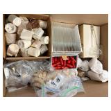 ASSORTED BOX LOT - Pipets, Volumetric Flasks, Dappen Dishes, Stoppers, Varnish Bottles