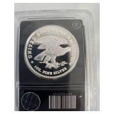 1882 "Shield Earring" Morgan