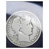 1907 Barber Silver Dollar