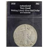 1935 Walking Liberty Silver Half Dollar