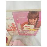 Vintage Mattel Barbie Sewing Machine Kit with accessories