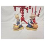 Candle holders and Denim Days figures