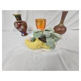 McCoy Planter and asst glassware