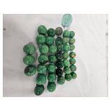 Green Agate Swirl Marbles