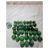 Green Agate Swirl Marbles