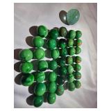 Green Agate Swirl Marbles