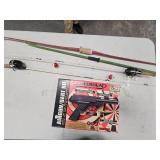 . Air Gun/Dart Kit, bows and fishing poles