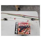 . Air Gun/Dart Kit, bows and fishing poles