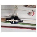 . Air Gun/Dart Kit, bows and fishing poles