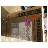 Glacier Bay 20 in. x 30 in. Frameless Recessed or Surface-Mount Bathroom Medicine Cabinet with Beveled Mirror, White Customer Returns See Pictures