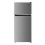 Magic Chef 18.5 in. W, 4.5 cu. ft. 2-Door Mini Refrigerator, with Freezer in Platinum Steel Customer Returns See Pictures