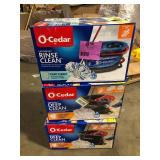 Lot of O-Cedar Easy Wring Rinse Clean Deep Clean Microfiber Spin Mop and Bucket System Customer Returns See Pictures