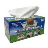 Lot of Intex 11.8 in. x 11.8 in. Microfiber Cleaning Towel Pop Box (50-Box)  Customer Returns See Pictures