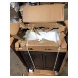 Glacier Bay Delridge 25 in. Single Sink Chocolate Bath Vanity with Caramel Cultured Marble Top (Assembled)  Customer Returns See Pictures