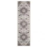 Lot of Nourison Elation Ivory Grey 2 ft. x 6 ft. Center medallion Traditional Runner Area Rug  Customer Returns See Pictures