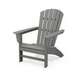 POLYWOOD Grant Park Traditional Curveback Slate Grey Plastic Patio Adirondack Chair Outdoor (Set of 1)  Customer Returns See Pictures