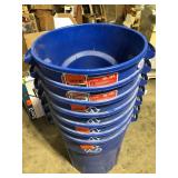 Lot of Rubbermaid Roughneck 32 Gal. Vented Outdoor Recycling Bin  Customer Returns See Pictures