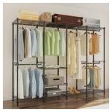 Karl home Black Iron Clothes Rack 74.81 in. W x 70.87 in. H   Customer Returns See Pictures
