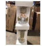 37 in. Gold and Silver Christmas Nutcracker by Haute Decor    Customer Returns See Pictures