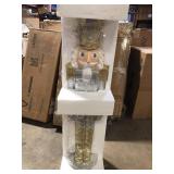 37 in. Gold and Silver Christmas Nutcracker by Haute Decor    Customer Returns See Pictures