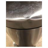 StyleWell 8 Gal. Stainless Steel Round Step-On Trash Can  Customer Returns See Pictures
