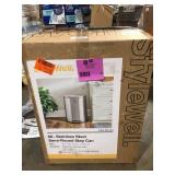 StyleWell SW 13 gal. Stainless Steel Step-On Trash Can D-Shaped   Customer Returns See Pictures