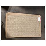 6 Pieces of  StyleWell Herringbone Tan 24 in. x 36 in. Sisal Mat  Customer Returns See Pictures