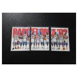 1991-92 Skybox Basketball Olymics Barcelona #544-546 | Jordan - Bird - Johnson