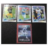 2023 Rookies & Stars Thrillers Red Jahmyr Gibbs w/ 3 Optic Rookie Card Stars Lot