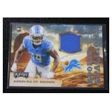 2021 Playoff Rookie Stallions Jersey Relic Amon-Ra St. Brown Rookie Card