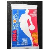 1989-90 Hoops Basketball Unopened Pack | Magic Johnson on Front - Hakeem Olajuwon on Back