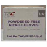 GLOBAL SOLUTIONS |TAC BRAND- POWDER Free Nitrile Gloves (10 Boxes)– SIZE LG