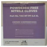 GLOBAL SOLUTIONS |TAC BRAND- POWDER - Free Nitrile Gloves (10 Boxes)– SIZE XL