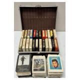 Collection of Vintage 8 Track Tapes & (1) Carry Case (See Photo)