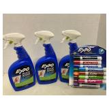Expo Dry Erase Markers and Cleaner