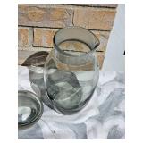 Holmegaard Smoke Glass "Key West" Cocktail Shaker from Designer Per Lutken