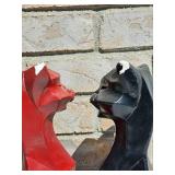 Vintage MCM Cubist Siamese Cat Pair *Chipped*