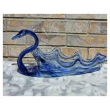 Glass Blown Blue Swan