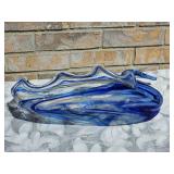 Glass Blown Blue Swan