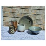 Signed Earthenware Bowls & Mugs