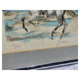 Vintage Signed Enrico Molino Lithograph "Gallop"